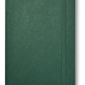 Minimalism Art, Premium Hard Cover Notebook Journal, Classic 5" x 8.3", 122 Numbered Pages, Gusseted Pocket, Ribbon Bookmark, Extra Thick Ink-Proof Paper 120gsm, San Francisco (Ruled, Green)