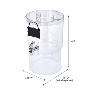 Buddeez Stand 2 Gallon Tritan Clear Large Plastic iced beverage dispensers, 1 Count