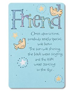 american greetings birthday card for friend (birds and stars)