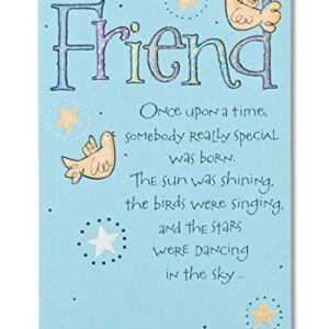 American Greetings Birthday Card for Friend (Birds and Stars)