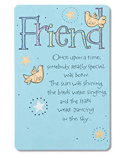 American Greetings Birthday Card for Friend (Birds and Stars)