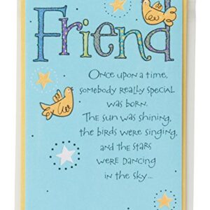 American Greetings Birthday Card for Friend (Birds and Stars)