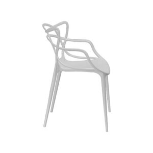 Mod Made Mid Century Modern Molded Plastic Loop Chair (Set of 2), White