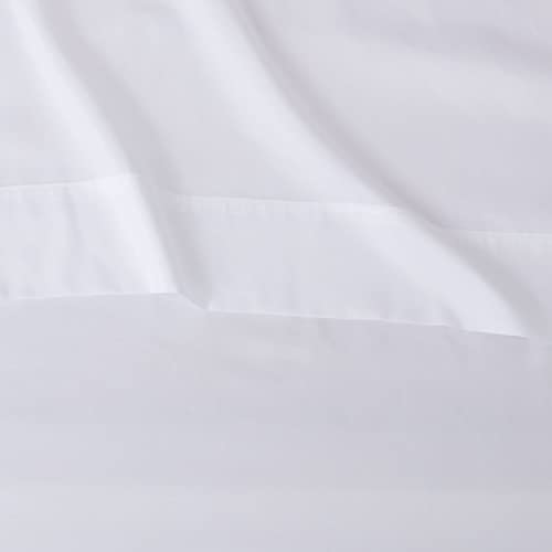 Amazon Basics Lightweight Super Soft Easy Care Microfiber 4 Piece Bed Sheet Set With 14-Inch Deep Pockets, Queen, Bright White, Solid