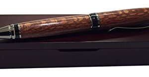 Bendecidos Pens Handmade-Leopard Wood Pen-Titanium Metal, Black
