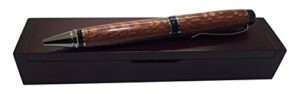 bendecidos pens handmade-leopard wood pen-titanium metal, black