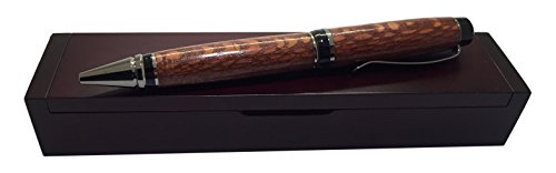 Bendecidos Pens Handmade-Leopard Wood Pen-Titanium Metal, Black