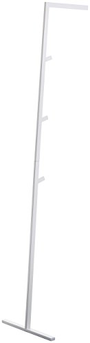 Yamazaki Home Slim Coat Hanger-Modern Storage Rack for Bedroom Or Living Room | Steel | Leaning Ladder, One Size, White