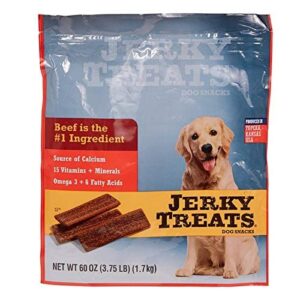 jerky treats tender strips dog snacks beef 60 oz. 3.75 lbs jerky-hl jerky-7q (60 oz)