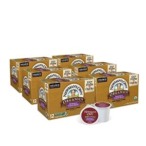 newman's own organics french roast, single-serve keurig k-cup pods, dark roast coffee pods, 72 count