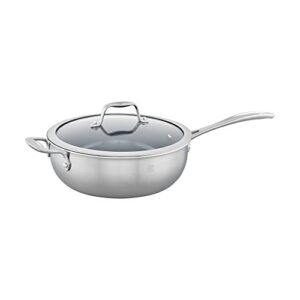 zwilling spirit ceramic nonstick perfect pan, 4.6-qt, stainless steel