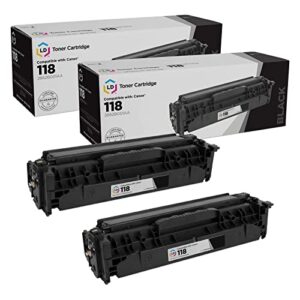 ld products remanufactured compatible toner replacement for canon 118 (2pack - black) compatible with canon imageclass lbp7200cdn, lbp7660cdn, mf726cdw, mf729cdw, mf8580cdw, mf8350cdn, mf8380cdw