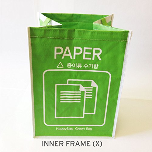 Recycle Bin Separate Recycle Bag Waste Baskets Compartment Container with Inner Frame (3 Bins + 3 Inner Frames) by Happy Sale