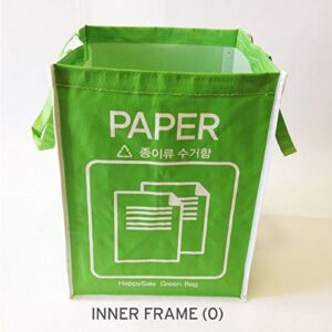 Recycle Bin Separate Recycle Bag Waste Baskets Compartment Container with Inner Frame (3 Bins + 3 Inner Frames) by Happy Sale