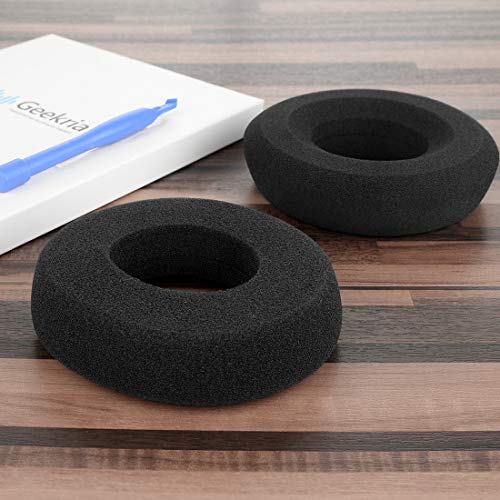 Geekria Comfort Foam Replacement Ear Pads for GRADO SR80i, SR80, SR60i SR60, SR225i, SR225, SR125i, SR125, RS2i, RS1i, GS1000i Headphones Ear Cushions, Ear Cups Cover Repair Parts (Black)