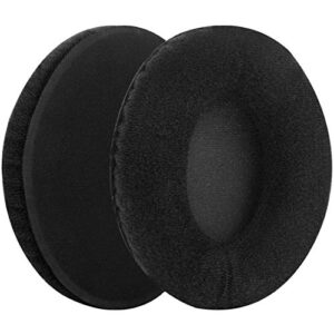 Geekria Comfort Velour Replacement Ear Pads for Sennheiser HD418, HD419, HD428, HD429, HD439, HD438, HD448, HD449 Headphones Ear Cushions, Headset Earpads, Ear Cups Cover Repair Parts (Black)