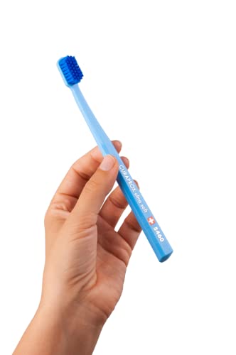 Curaprox CS 5460 Super-Soft Toothbrush for Adults with Ultra-Fine Filaments and Compact, Slightly Angled Toothbrush Head for Improved Tooth and Gum Health