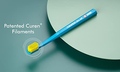 Curaprox CS 5460 Super-Soft Toothbrush for Adults with Ultra-Fine Filaments and Compact, Slightly Angled Toothbrush Head for Improved Tooth and Gum Health