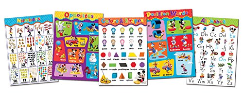 Eureka Mickey Mouse Bulletins Preschool Decorations, 0.1'' x 18'' x 28'' inches, 5pc