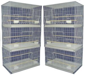 small breeding cages, pack of 6, 24 x 16 x 16 h inches, white