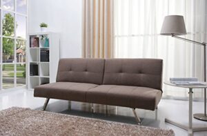 gold sparrow victorville foldable futon sofa bed, mocha