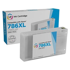 ld remanufactured epson 786 / 786xl / t786xl220 high yield cyan ink cartridge for use in workforce pro wf-4630, wf-4640, wf-5110, wf-5190, wf-5620, wf-5690