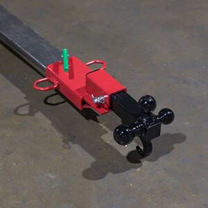 Titan Attachments Clamp On Forklift 2" Hitch Receiver, Single Pallet Fork Blade Insert, Fork Mounted Trailer Towing Adapter, 3000 LB Towing Capacity, Easy to Install, Move Trailers, Campers, Boats
