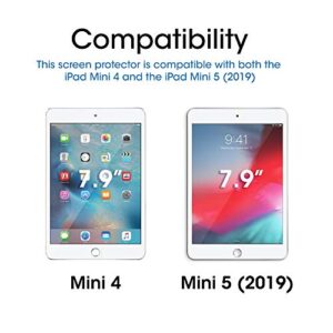 amFilm Screen Protector for iPad Mini 5/iPad Mini 4, Tempered Glass, 1 Pack