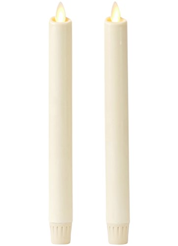 1 in. W x 8 in H Classic Wax Dip Taper 2 pc. Ivory No Scent