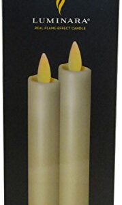 1 in. W x 8 in H Classic Wax Dip Taper 2 pc. Ivory No Scent