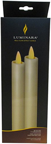 1 in. W x 8 in H Classic Wax Dip Taper 2 pc. Ivory No Scent