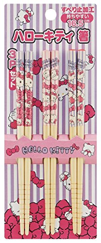 Helo Kitty Bamboo Chopsticks 3 pcs set