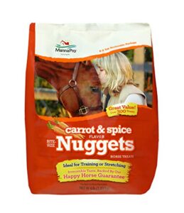 manna pro bite-size carrot & spice flavored nuggets, 4 lb