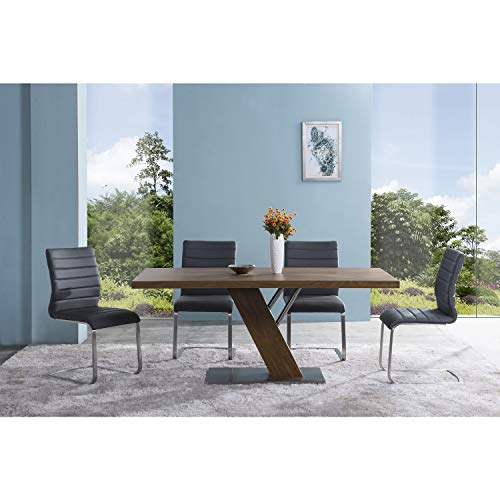 Armen Living Fusion Dining Chair, 37" x 18" x 22", White