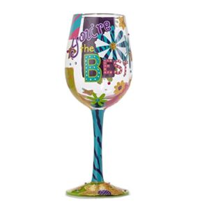 lolita you’re the best painted artisan wine glass, 444 liters