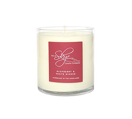 Isle of Skye Candle Company Raspberry and White Ginger Scottish Range Boxed Candle, White by Isle of Skye Candle Company