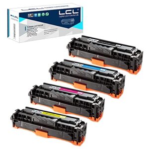lcl remanufactured toner cartridge replacement for hp 312x 312a cf380x cf380a cf381a cf382a cf383a m476dn-mfp m476dw-mfp m476nw-mfp (4-pack black cyan magenta yellow)