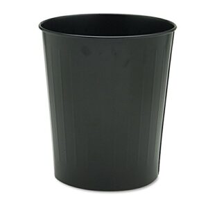 safco 9604bl round wastebasket steel 23.5qt black