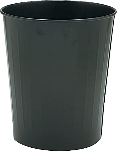 Safco 9604BL Round Wastebasket Steel 23.5qt Black