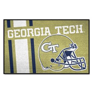fanmats 18741 georgia tech yellow jackets starter mat accent rug - 19in. x 30in. | sports fan home decor rug and tailgating mat uniform design