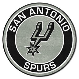 FANMATS 18852 San Antonio Spurs Roundel Rug - 27in. Diameter