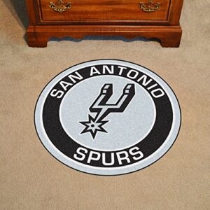 FANMATS 18852 San Antonio Spurs Roundel Rug - 27in. Diameter