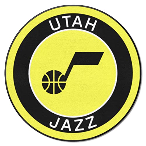 FANMATS 18854 NBA Utah Jazz Roundel Mat, Team Color, 27" Diameter