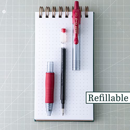 31247 Pilot G2-7 Retractable Gel Roller Pen - Fine Pen Point Type - 0.7 mm Pen Point Size - Burgundy Ink - Translucent Barrel - 12 / Dozen