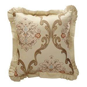 Chic Home - CS4610-AN 9 Piece Aubrey Decorator Upholstery Comforter Set and Pillows Ensemble, King, Beige