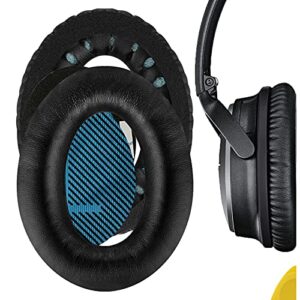 geekria quickfit replacement ear pads for bose quietcomfort 25, qc25, soundlink around ear headphones ear cushions, headset earpads, ear cups cover repair parts (black)