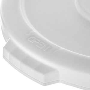 Carlisle FoodService Products 34101102 Bronco Round Waste Bin Food Container Lid, 10 Gallon, White