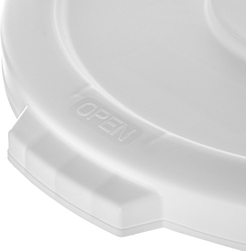 Carlisle FoodService Products 34101102 Bronco Round Waste Bin Food Container Lid, 10 Gallon, White