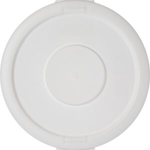 Carlisle FoodService Products 34101102 Bronco Round Waste Bin Food Container Lid, 10 Gallon, White