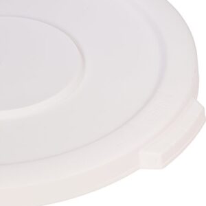 Carlisle FoodService Products 34101102 Bronco Round Waste Bin Food Container Lid, 10 Gallon, White